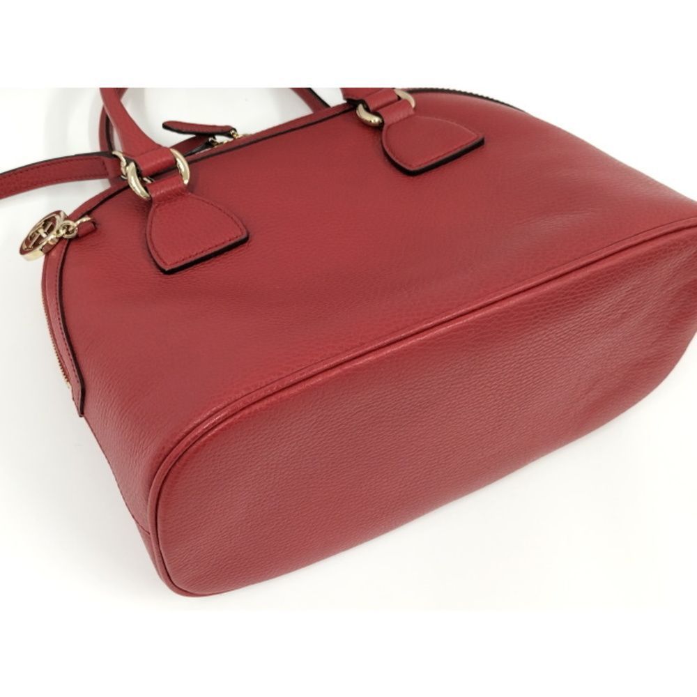 Gucci Handbag GG Charm Leather Red - Picture 4 of 10